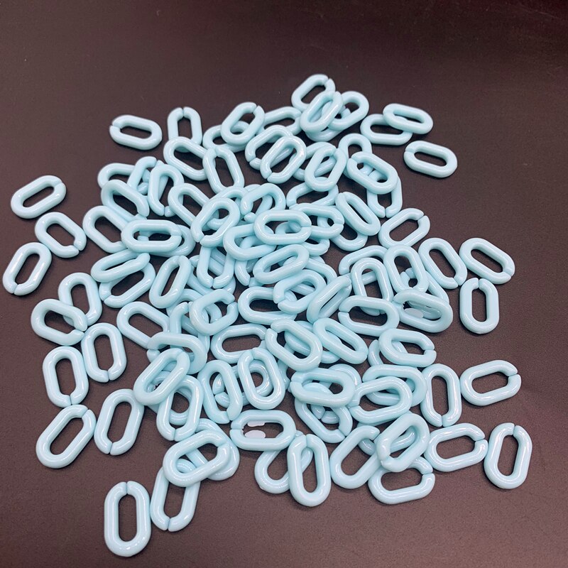 50pcs 15x10mm Acrylic Link Chain Keychains For Necklace Bracelet Making Colorful Chain Plastic Chain Links Jewelry Making: 10