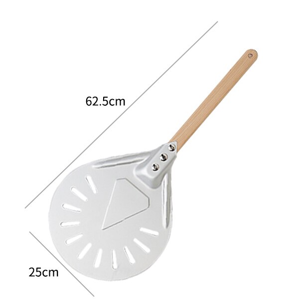 8/9/10 Inch Round Perforated Turning Pizza Peel Non-slip Wooden Handle Baking Bread Shovel Paddle Tools Outdoor Oven Accessories: 10 inch 40cm