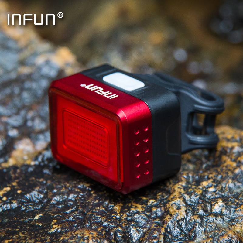 INFUN F50 Fahrrad Rücklicht Rücklicht Fahrrad Automatische Bremse Induktion straße MTB Radfahren Ladung FÜHRTE Sicherheits Lauf Lampe