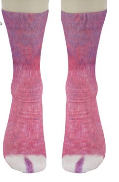 Calcetines húmedos de animales, medias de tubo medio con Pata de Gato, dibujos animados,: Multicolor