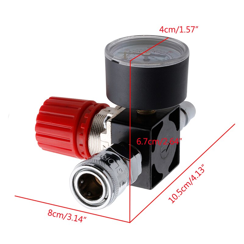 1/4 "Luft Kompressor Regler Druck schalten Kontrolle 180PSI Linderung Ventil Messgeräte