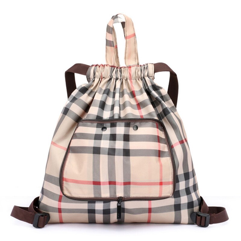 Grote Capaciteit Opvouwbare Koord Rugzak Schouder Wandelen Rugzak Opslag Drawsting Zak Bloem Zakken Vrouwelijke: I