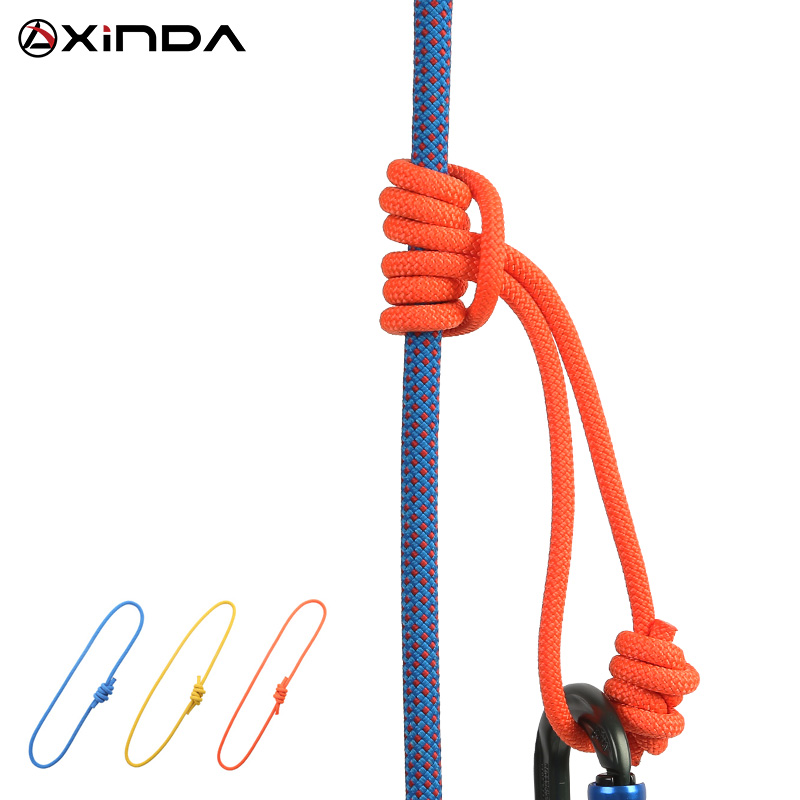 Xinda ao ar livre 6mm prusik corda 120cm comprimento acessório corda durável resistente ao calor poliéster náilon kevlar corda de escalada