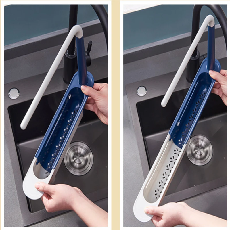 Teleskopowa półka nad zlewozmywak zlewozmywaki kuchenne organizator mydelniczka uchwyt na gąbkę zlew spustowy kosz przechowywania kuchnia gadżety akcesoria narzędzie