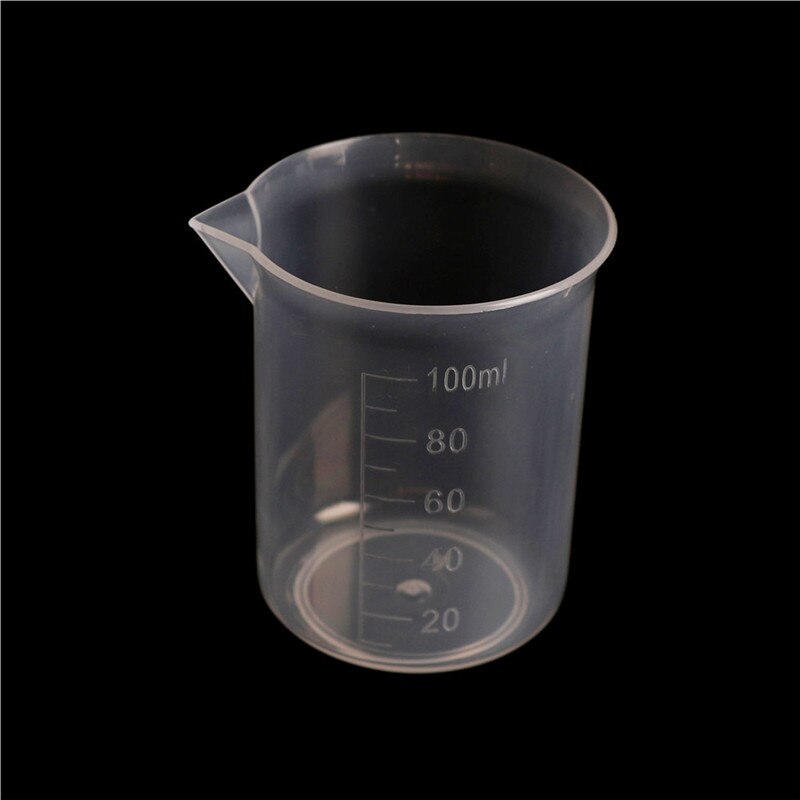 1/10 stücke 20-1000ml Kunststoff Absolvierte Messbecher Flüssigkeit Container Epoxy Harz Silikon, Der Werkzeug Transparent mischen Tasse: 100ml 2pcs1