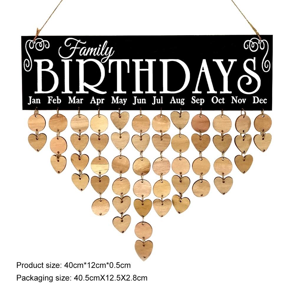 Creatieve Familie Decoratieve Lijst Houten Kalender Verjaardag Herinnering Boards Unieke Verjaardagsfeestje Decoratie Projecten