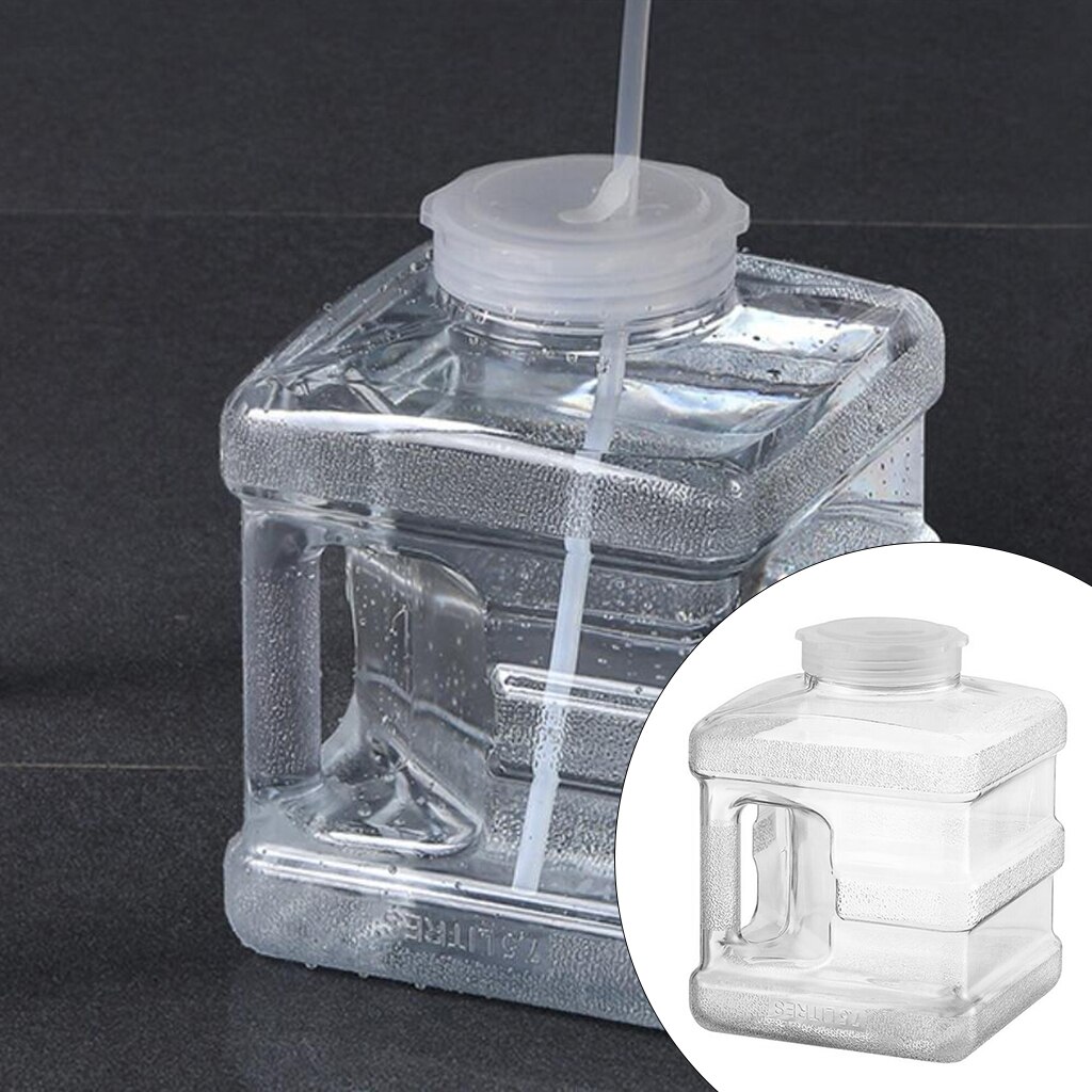 Grand conteneur carré de stockage d&#39;eau étanche, conteneur de bouteille de stockage d&#39;eau, lavage de voiture de Camping: 7.5L