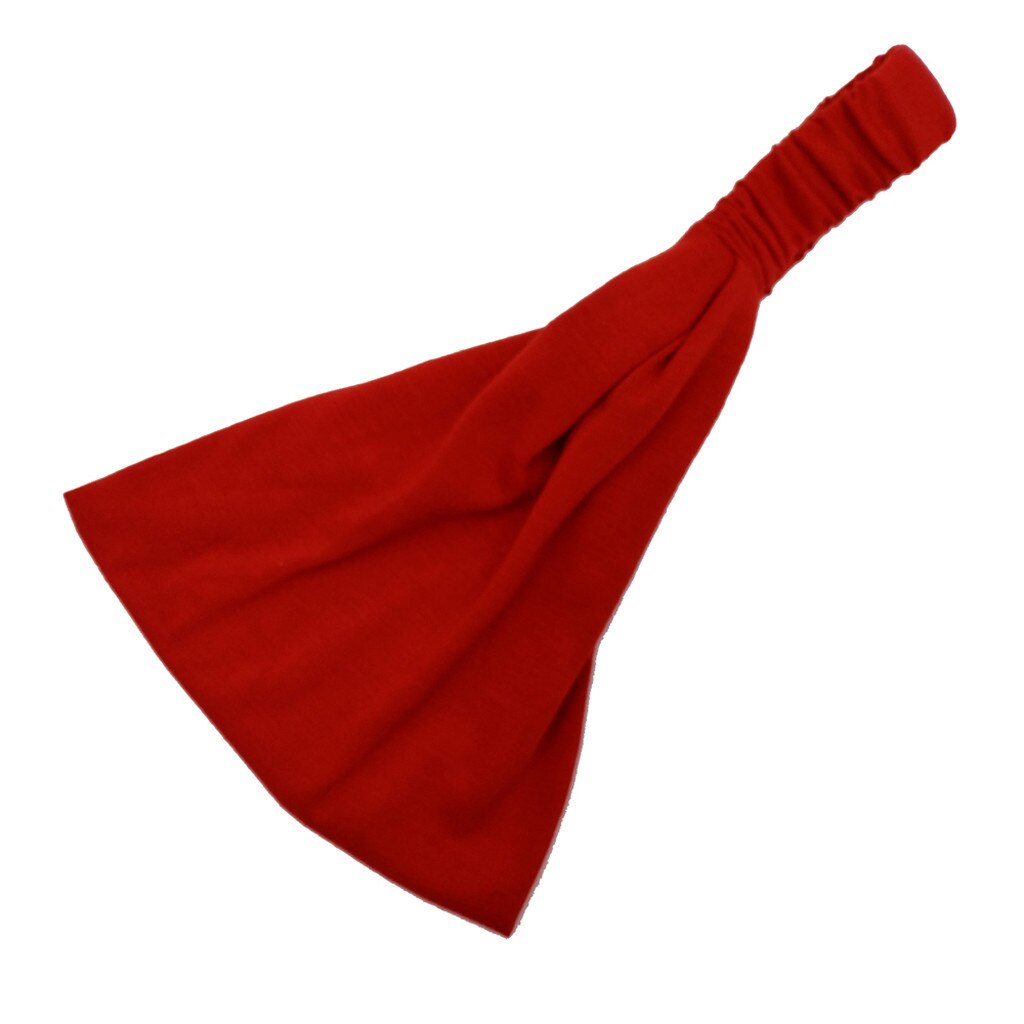 Cinta elástica para el pelo para Mujer, Bandana De Color liso para Yoga, gimnasio, banda para el pelo para el sudor, banda para la cabeza, Buzos deportivos: Rojo