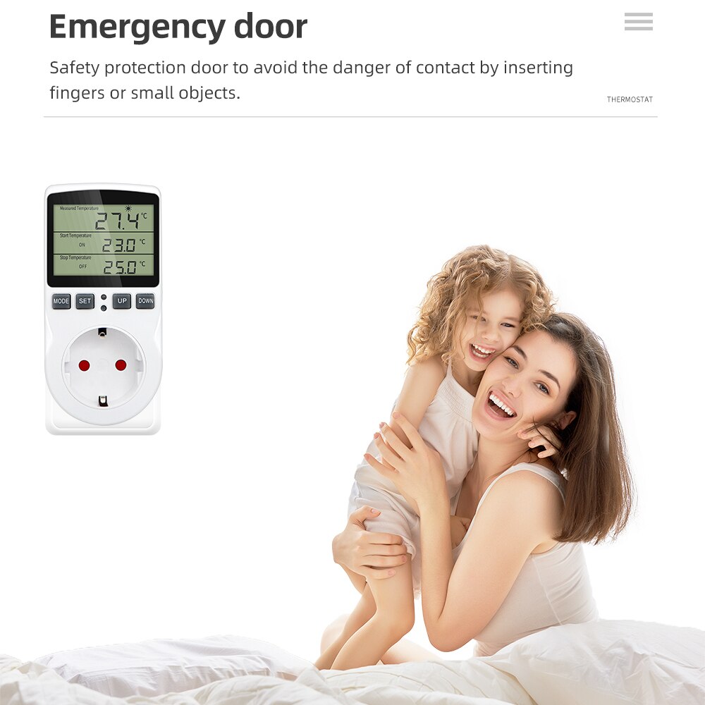 Termostato de enchufe con temporizador KT3100, controlador de temperatura multifunción, salida con temporizador, interruptor, Sensor, sonda, calefacción y refrigeración