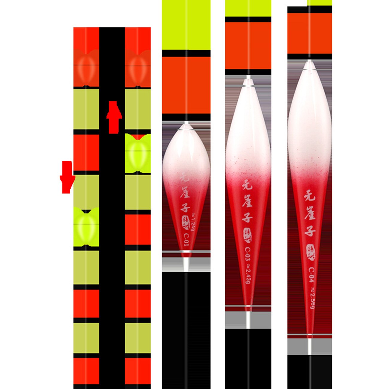 1pcs Fishing Floats Shallow Water Buoy Big Buoyancy Color Gradual Change Bobber Fresh Water Buoy Fishing Accessories