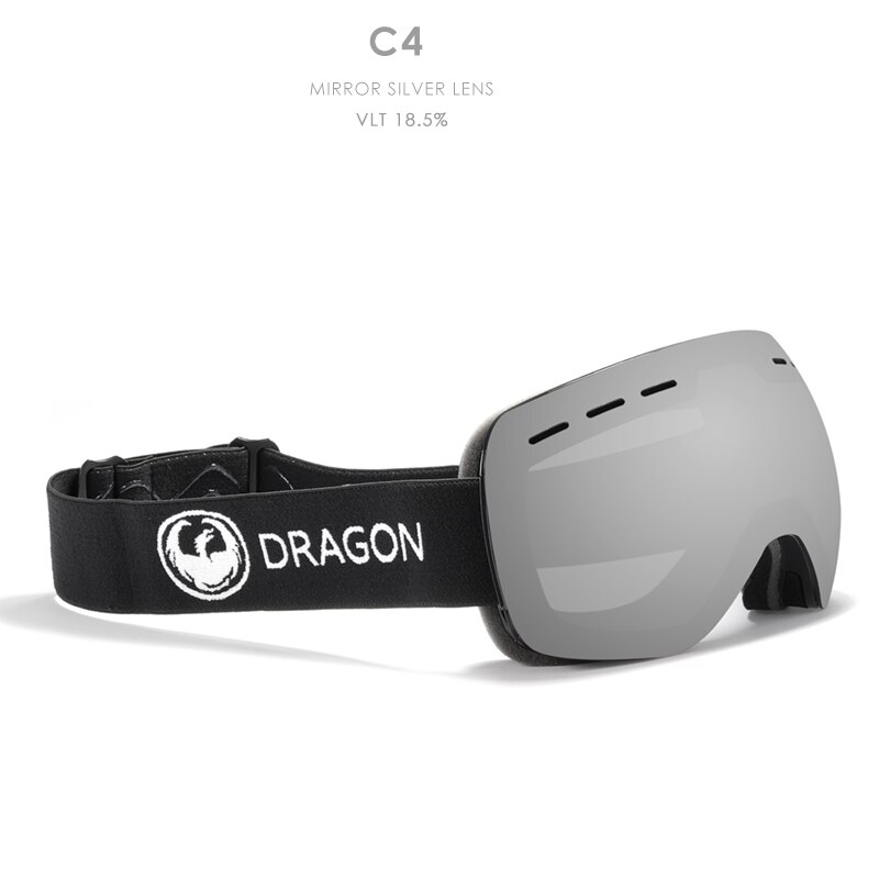 Dragon-Gafas de esquí de doble capa para hombre y mujer, lentes antivaho grandes para esquiar, nieve, snowboard, D292, UV400: 230-C4