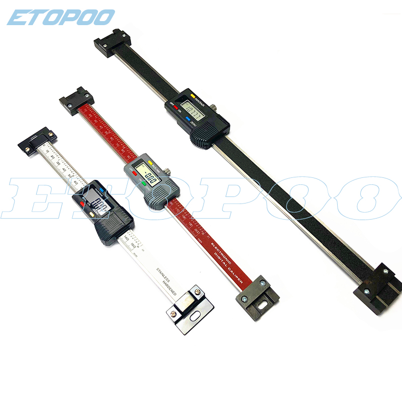 Digital Scale Unit Horizontal Type Stainless Steel LCD Display Inch/MM Machinist Tool 0-150mm 200mm 300mm Digital Linear Scales