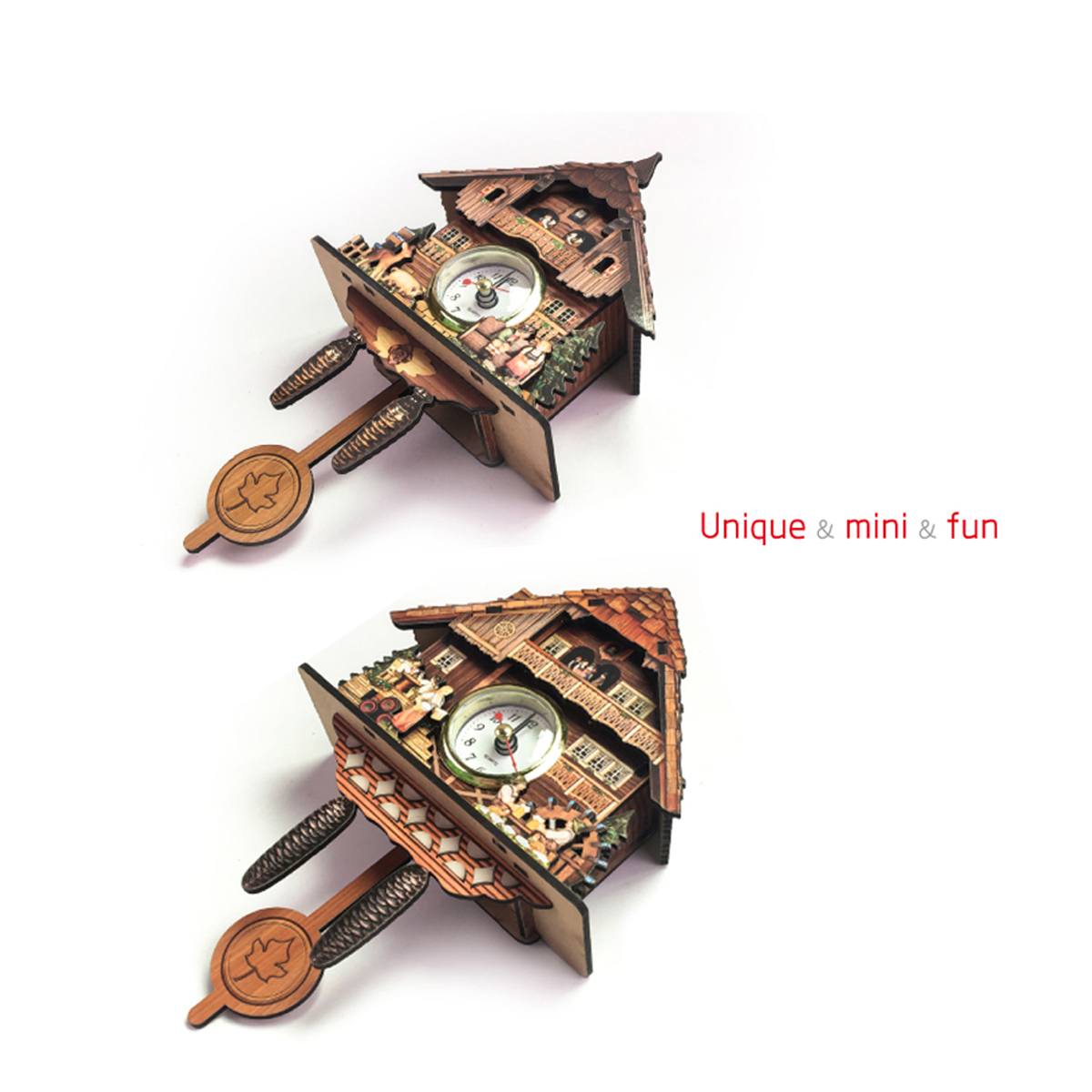 Cuckoo Clock Mount Wooden Wall Clock Alarm Clock Hanging Time Analog Auto Swinging Clock Pendulum Home Decorations