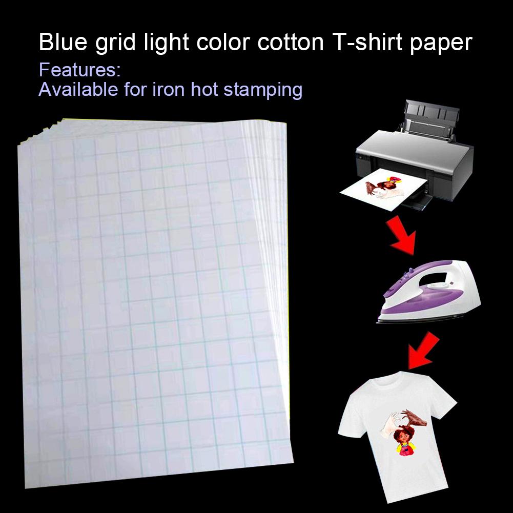 5Pcs A4 Inkjet Warmte Druk Transfer Papier Lichte Kleur Kleding Printen Films