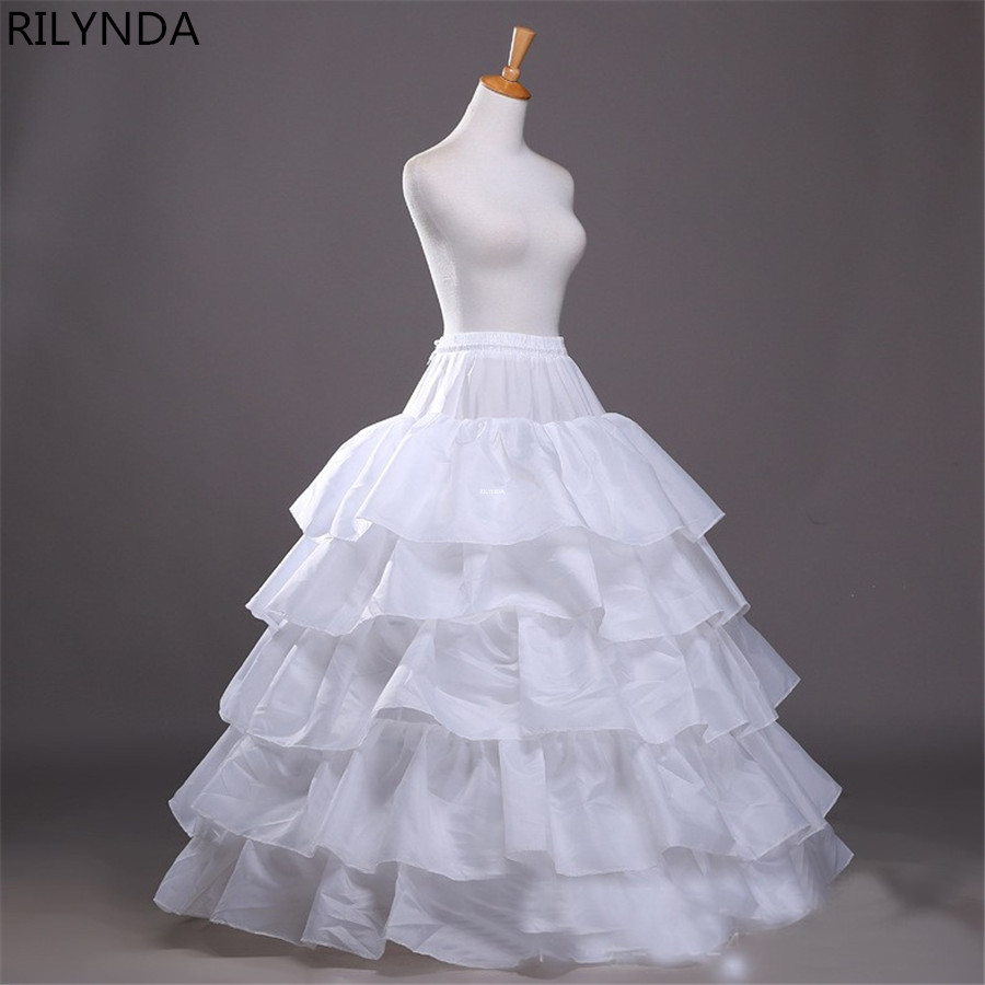 Falda de aro de forma completa, 5 capas de volantes, vestido de baile, enagua, enagua, Slip para vestido de novia, cintura ajustable