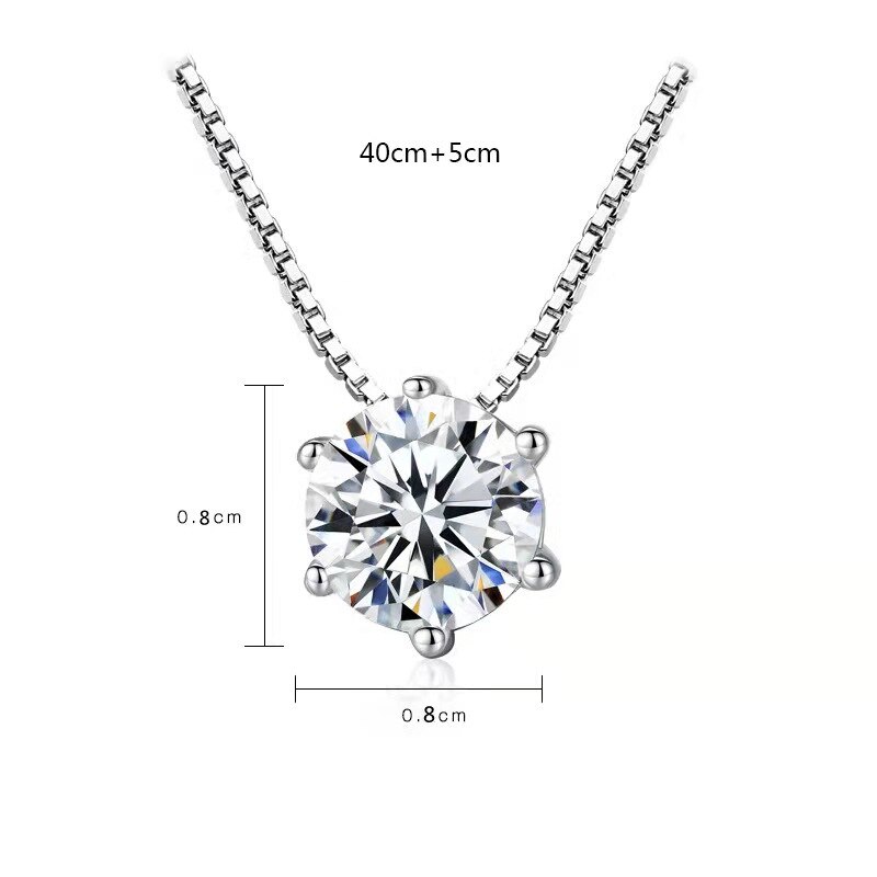Classic Klauwen Crystal Zirkoon Hanger Ketting Voor Vrouwen Meisje Mode Zilveren Kleur Wit Zirkoon Bruiloft Ketting Sieraden