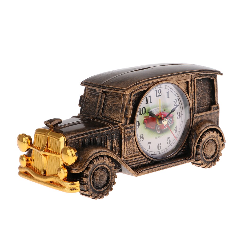 Classic Vehcile Car/Train/Motorbike Model Alarm Clock Quartz Movement Clock Beside for Night Table