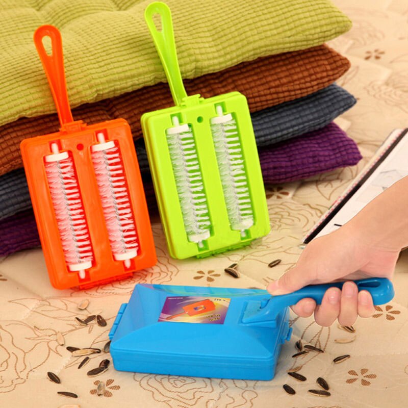 Tapijt Tafel Borstel Plastic Handheld Crumb Veegmachine Slaapbank Borstel Dirt Cleaner Collector Roller Voor Thuis Cleaning Tools Willekeurige