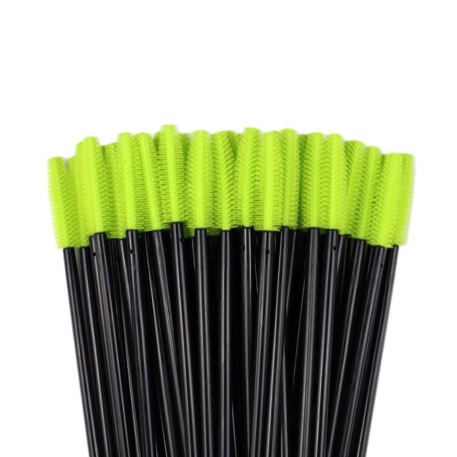 Brosse à sourcils en Gel de Silicone pour femmes, 500 pièces, peigne, Mascara, baguette, Extension de cils, bâton de Mascara, beauté: 500pcs Green
