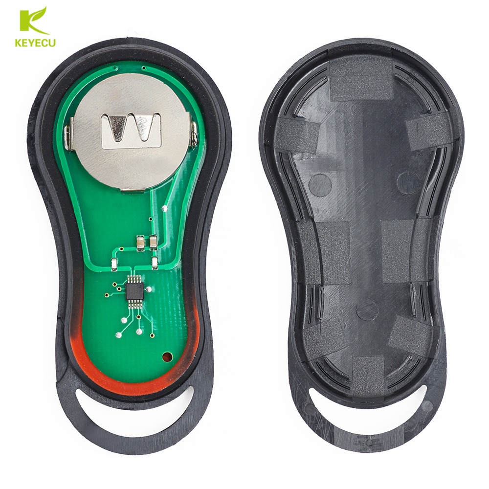 KEYECU Replacement Remote Key Fob for Jeep 1999-2001 Cherokee 1999-2004 Grand Cherokee FCC: GQ43VT9T+ 4D64 Chip Transponder