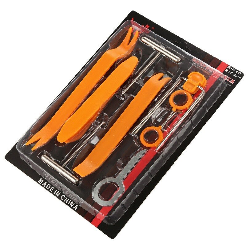 12pcs Set Car Hand Tool Car Audio Disassembly Tool Plastic Pry Bar Door Panel Disassembly Pry Panel Interior Clip Rocker Crowbar
