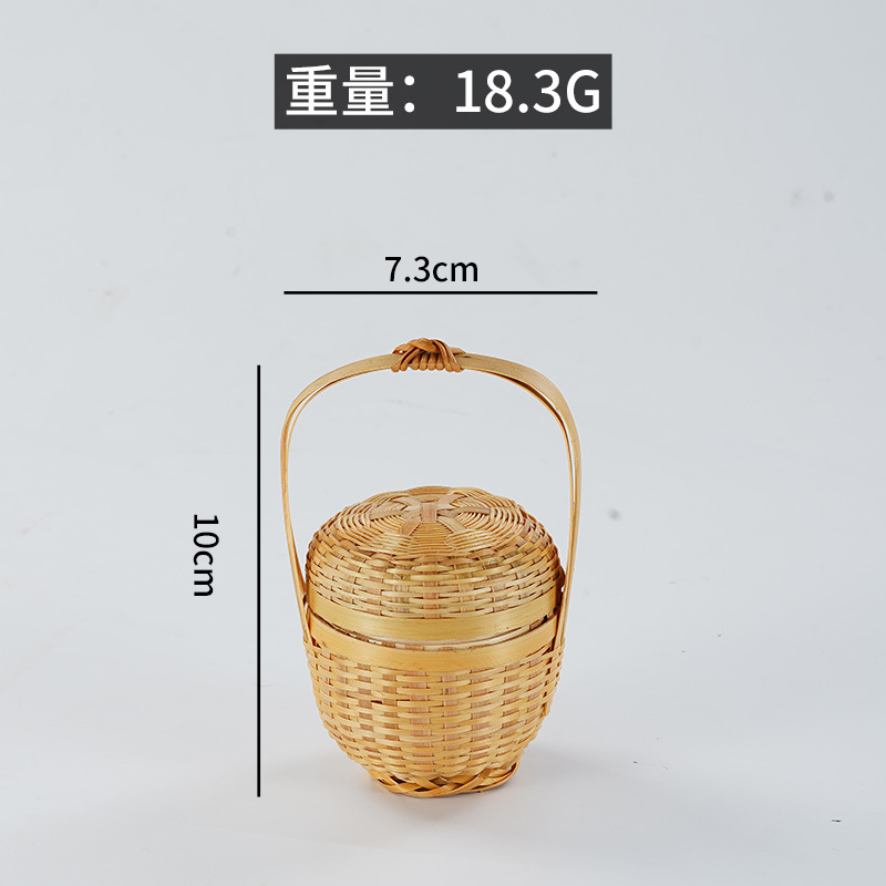 Japanese Sashimi Decoration Mini Basket Seafood Decoration Props Barbecue Plate Bamboo Basket Decoration