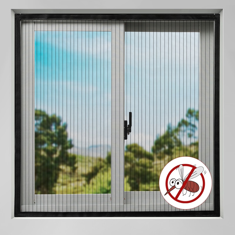 Indoor Insect Fly Mosquito Window Screen Mosquito-prevention Net Adjustable Summer Curtain Insect-resistant Window Mesh for Home