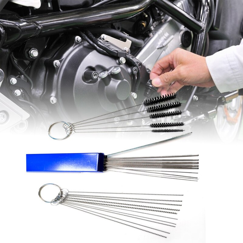 Kit de limpieza de carburador de motor reutilizable para motocicleta, herramienta para quitar la suciedad y el coche, fácil de limpiar, no se oxida