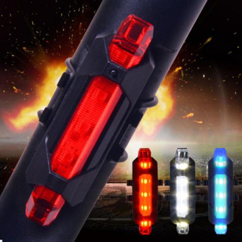 5 led fiets achterlicht fiets led achterlicht usb oplaadbaar fiets rood achterlicht led fiets veiligheidswaarschuwingslicht