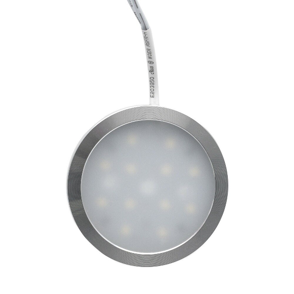Lámpara de techo Interior cálida para coche, luz Led con controlador, cargador, caravana, Camper, Panel redondo, 3000k, 6X