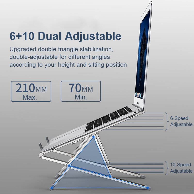 Adjustable Laptop Holder Support Notebook Stand For Mackbook Pro Air Computer Base Riser Portable Laptop Stand Cooling Bracket