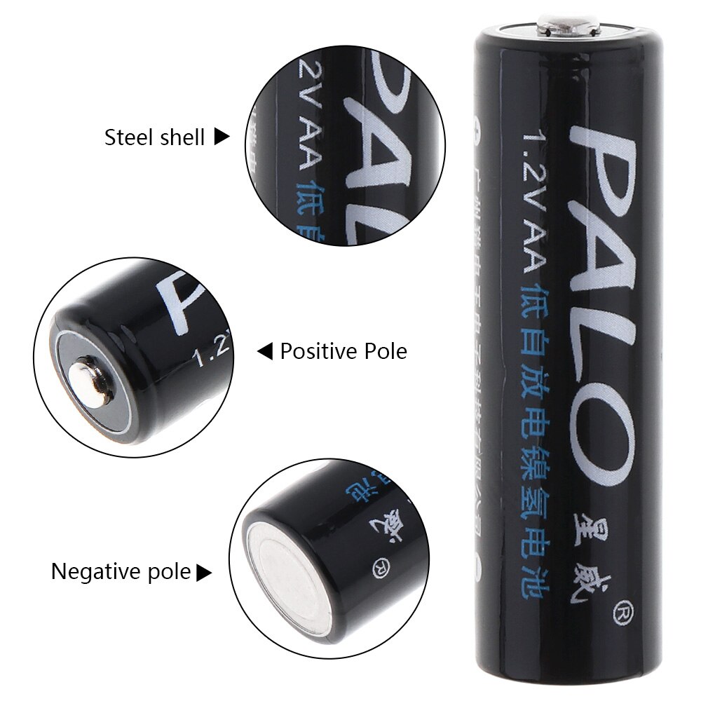 PALO 1.2v AA battery 3000 mAh AA Rechargeable Battery NI-MH AA batteries for Clocks, computers, toys,Mouse batteries