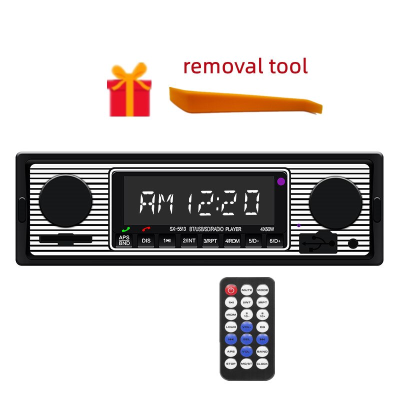 1 din coche radio Bluetooth vintage coche Radio MP3 jugador estéreo AUX USB clásico de Audio: Only Radio