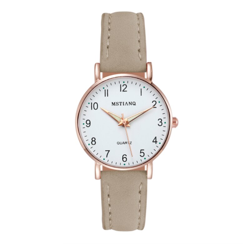 NEUE Uhr Frauen lässig Leder Gürtel Uhren Einfache Damen Kleine Zifferblatt Uhr Kleid Armbanduhren mujer: AAAD3
