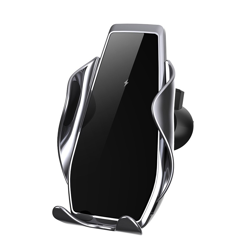 Wireless Car Charger 15W Qi Fast Charging Auto Clamping car Mount Air Vent Phone Holder for iPhone 11 XS XR X 8 Samsung S20 S10: 15W Silver