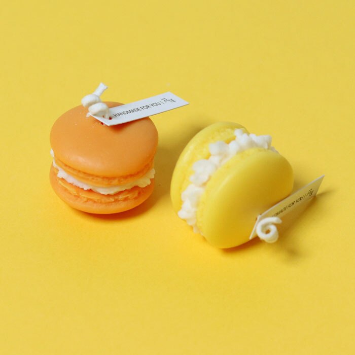 Bougies parfumées Macaron, gâteau , cire de soja, aromathérapie, décoration de maison, d'anniversaire et de mariage