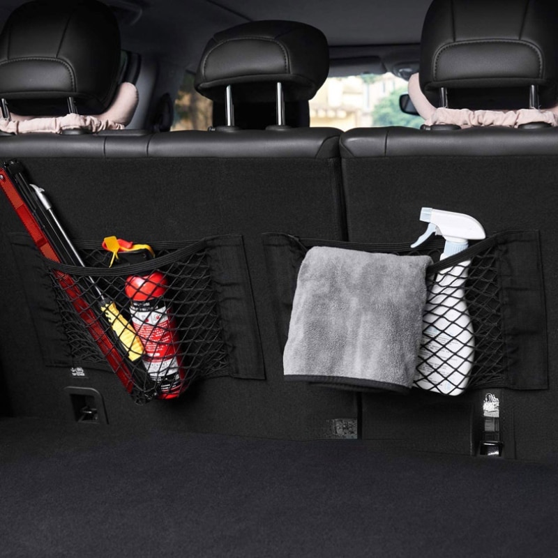 Til skoda fabia superb yeti octavia  a5 a7 bagagerum baggage sæde ryg elastisk opbevaring net organizer tilbehør