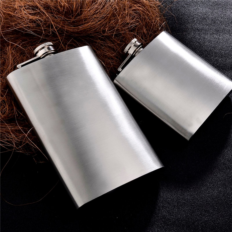 Petaca personalizada de acero inoxidable con embudo para licor Whisky vino 4 5 5 5 6 6 7 8 9 10 18 OZ al aire libre frascos de bolsillo portátil botella de Alcohol