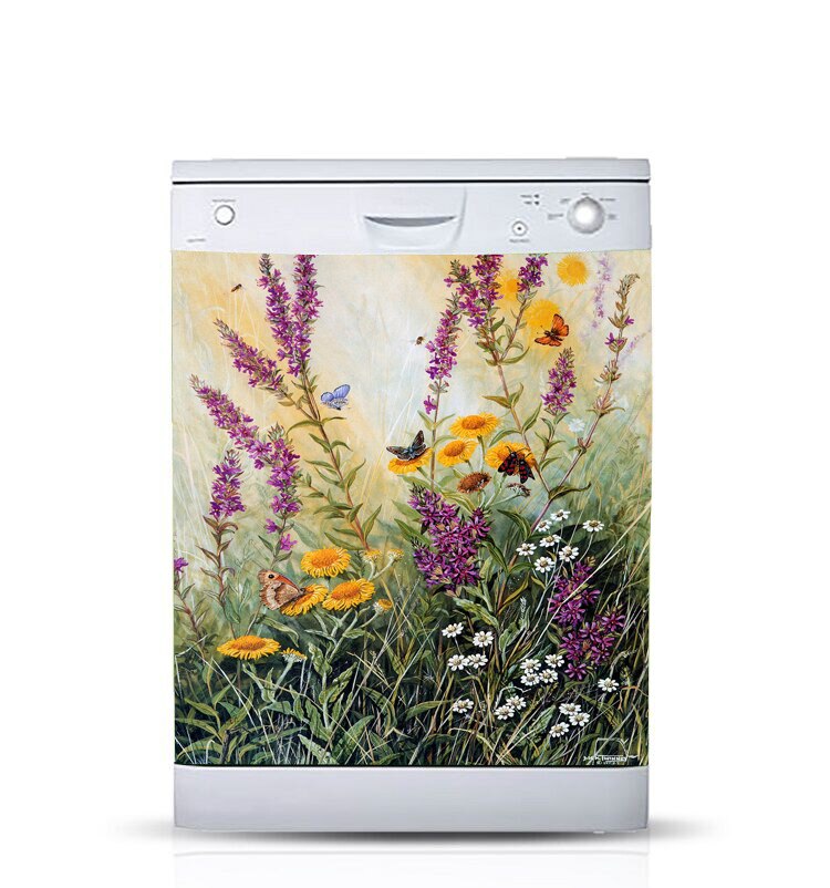 3d itseliimautuvaa astianpesukonetarraa leijonan kallo kukka seinä #39 lasten taide oven kansi keittiötarvikkeet sisustus kodin asuminen: Vihreä / 60 x 66cm 23 x 26 tuumaa