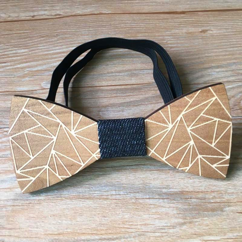 Original Holz Bogen Tiet Gentleman Bräutigam holz krawatte Schmetterling Hochzeit Party Bogen Krawatten Schmetterling Holz Krawatte Für Mann: 5