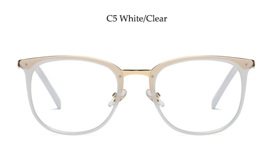 Montura de gafas blancas de lujo para mujer, gafas cuadradas de , montura transparente, lentes para miopía, gafas empotradas de de , gafas decorativas