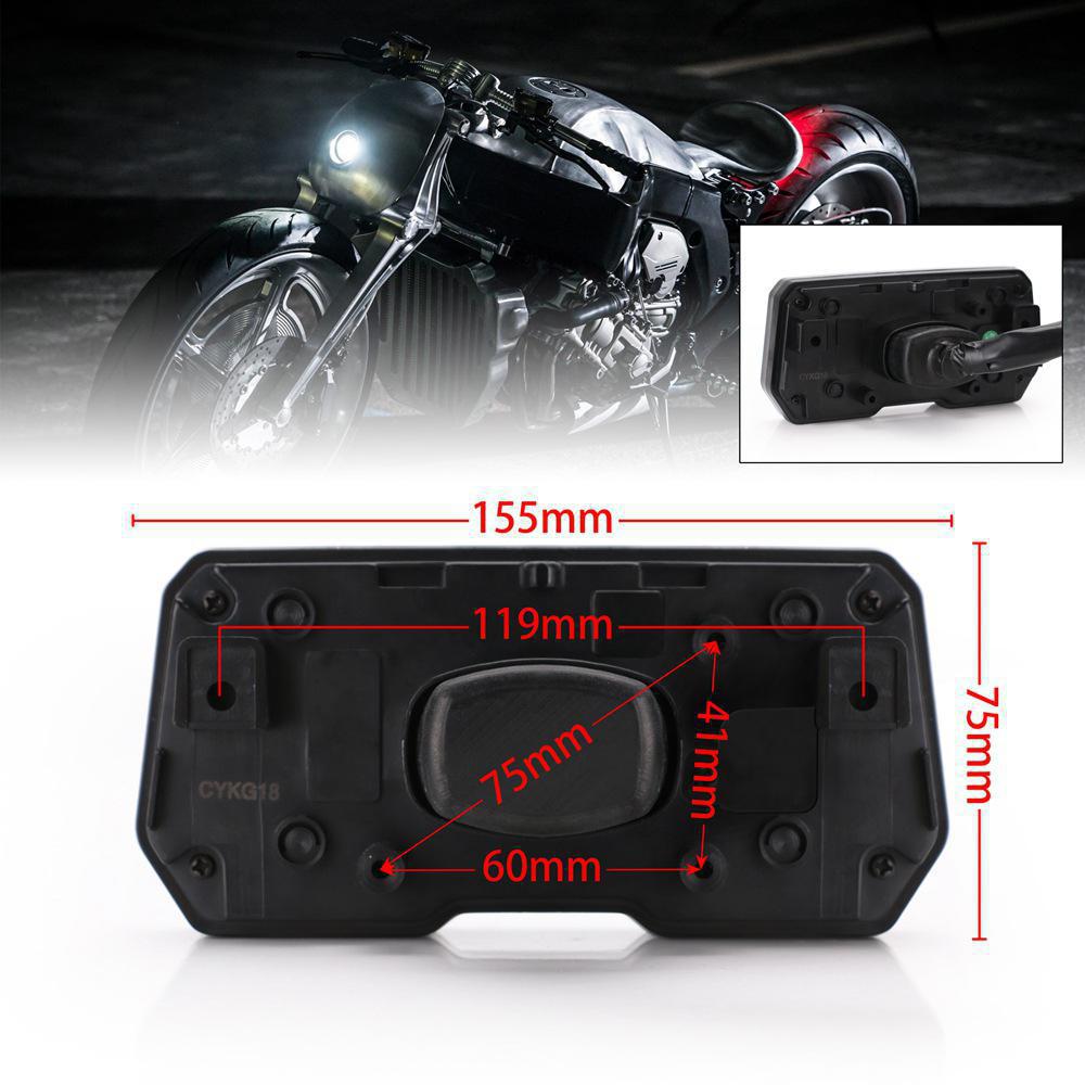 Velocímetro Digital LCD Universal para salpicadero de motocicleta, odómetro, tacómetro para modelo de cilindro 1.2.4