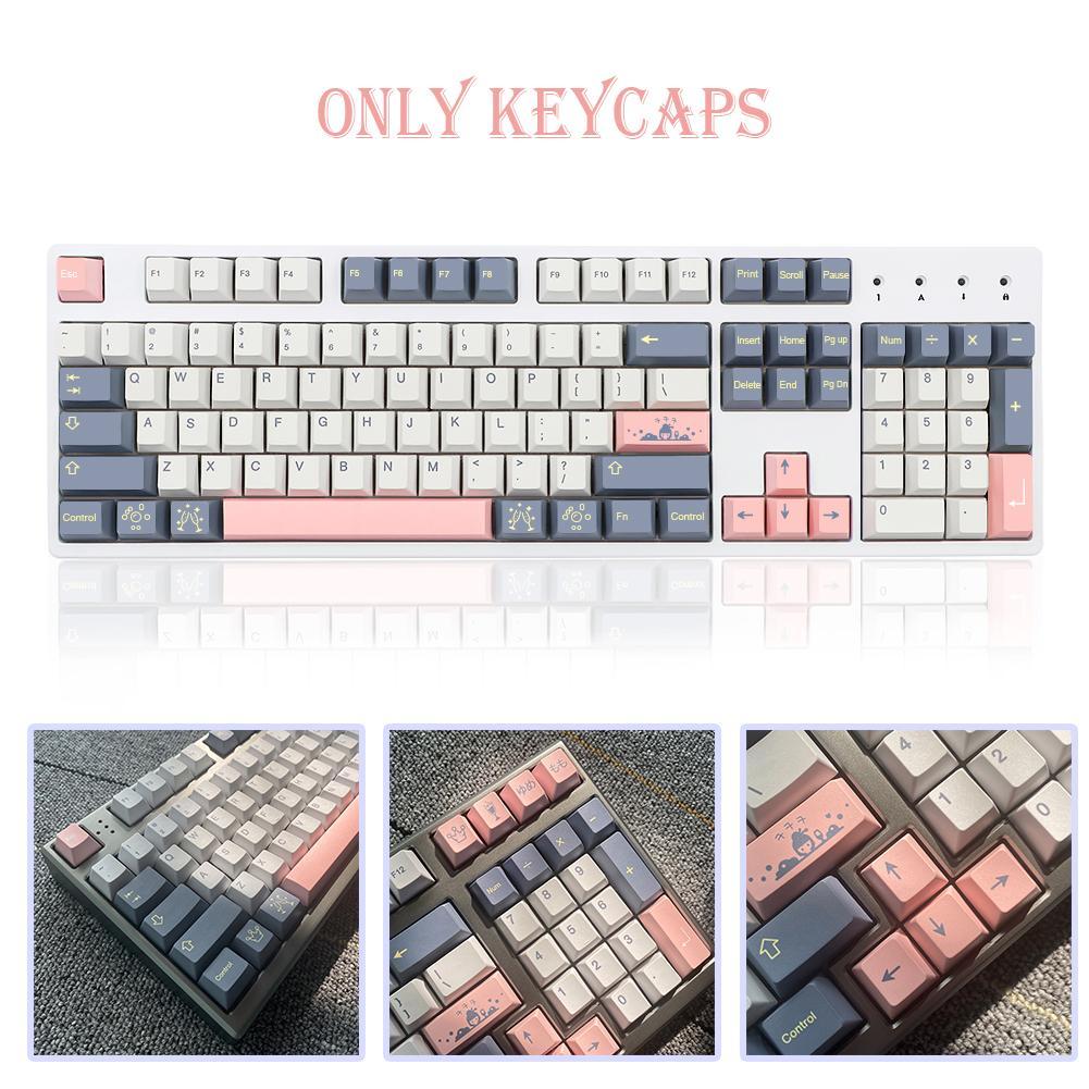 1 Set GMK Stargaze Keycaps PBT 5 Sides Sublimation Key Caps MX Profile Keycap With 1.75u 2u Shift 1.5U Cute Keyboard Keycaps