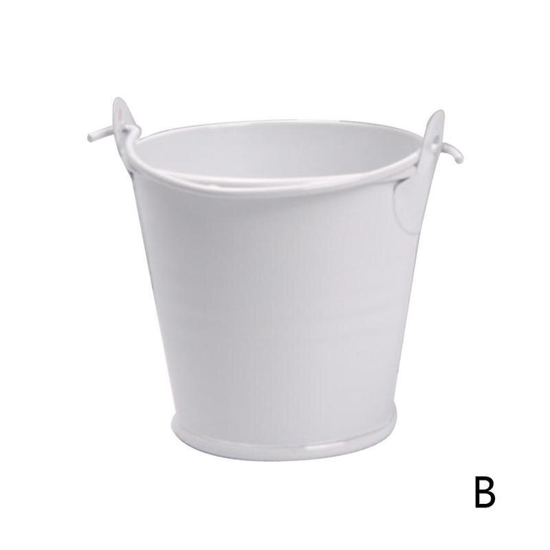 1pc mini plåthink färgglad plåt växt krukjärn bröllop liten tunna färg hantverk prydnadsföremål godistillbehör  o3 h 4: B