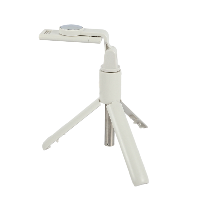 Tragbarer selfie-stick mit stativ, ausziehbar, bluetooth-fähig und mit kabelloser fernbedienung für selfies, gruppenfotos, vlogs, weiß