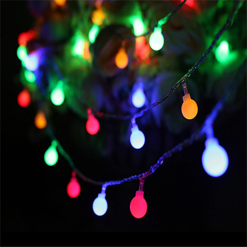 Fest indretning lyssnor 1.5m 10 led krystalklar kugle fe snor lys bryllup fest udendørs indretning lampe