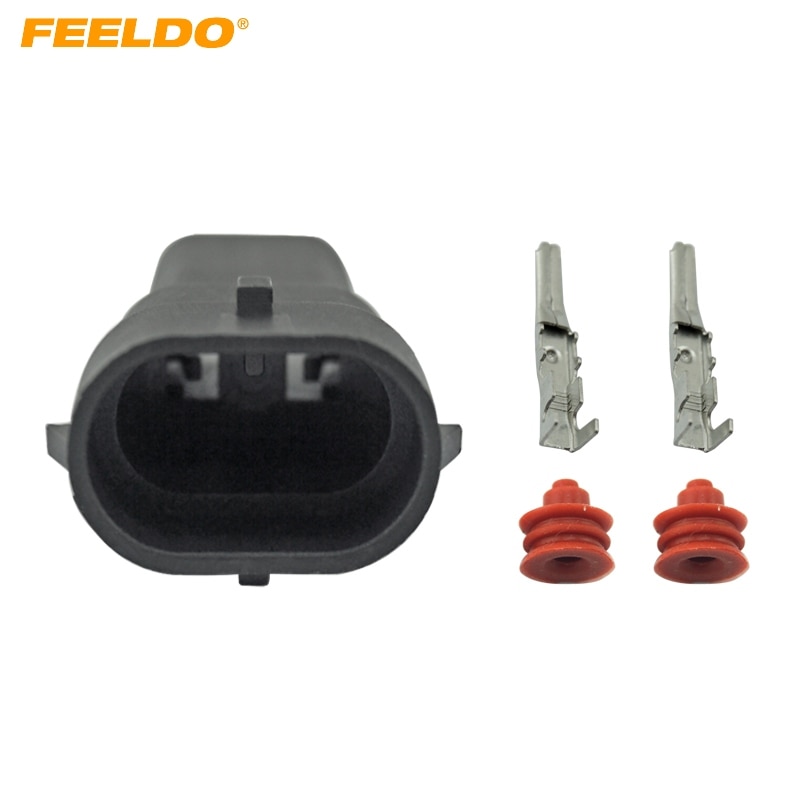 FEELDO 1 set Auto Mannelijke HID Koplamp Lamp Socket Connectors Voor H8/H9/H11 880 LED/HID # HQ1866