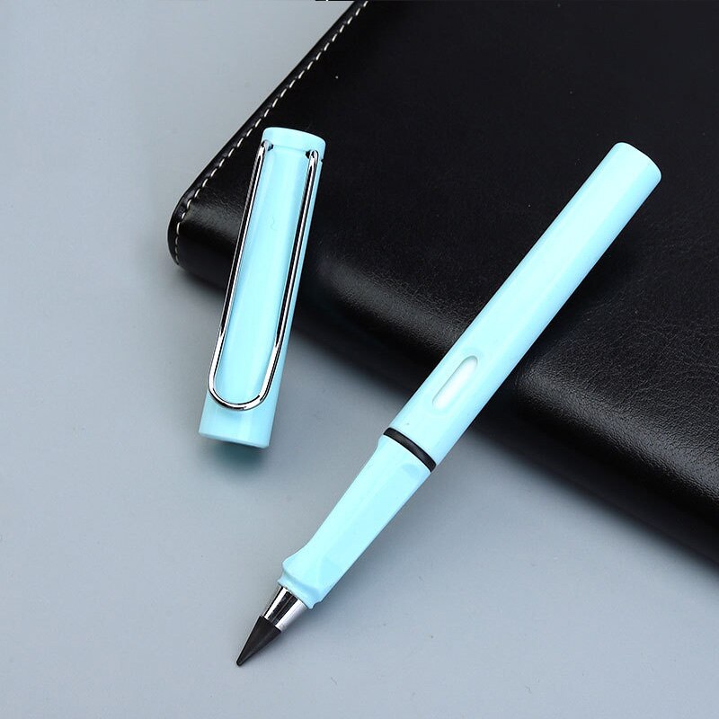 Lápiz eterno de escritura ilimitada, nueva tecnología, lápices mágicos sin tinta para escribir bocetos de arte, herramienta de pintura, novedosos para niños: Ligth blue