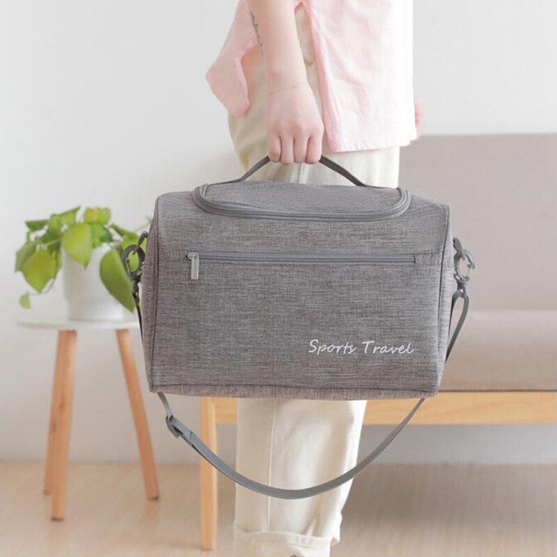 Mannen Vrouwen Waterdichte Oxford Handtas Pak Trolley Case Meerdere Zakken Reistas Droog Nat Scheiding Hand Bagage Tas XA563F