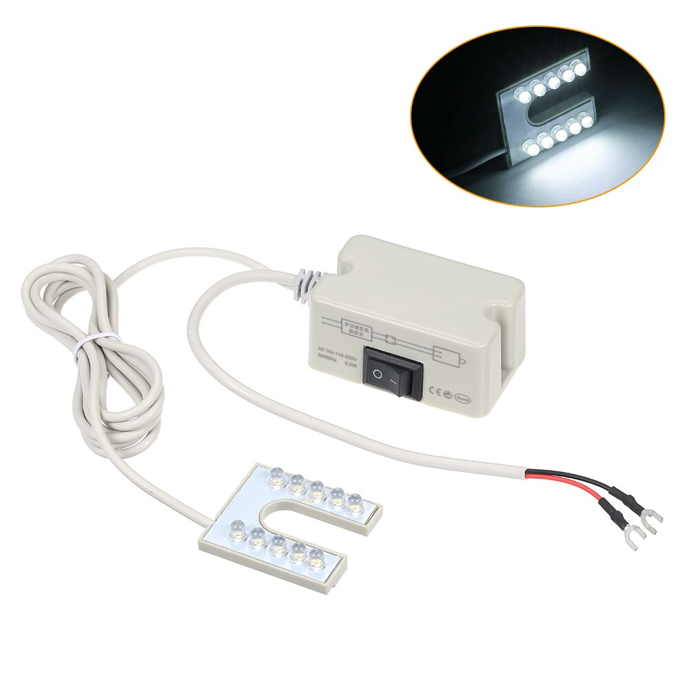 Industriel belysning 2w 10 leds symaskine lys magnetisk monteringsbund svanehals lampe til al symaskine belysning: Chiptype